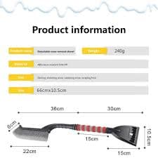 fitup:9761, 27-inch Snow Brush, Detachable Ice Scraper, Ergonomic Foam Grip, Heavy Duty ABS, PVC Bristles - Walmart.com