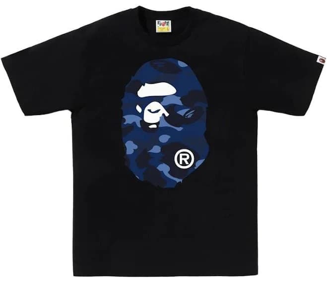 Men BAPE Color Camo Big Ape Head Tee