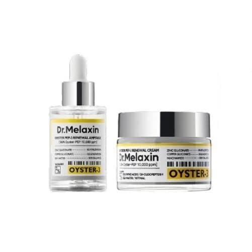 [dr.melaxin] Oyster Pep-3 Renewal Ampoule & Cream Set / K-beauty
