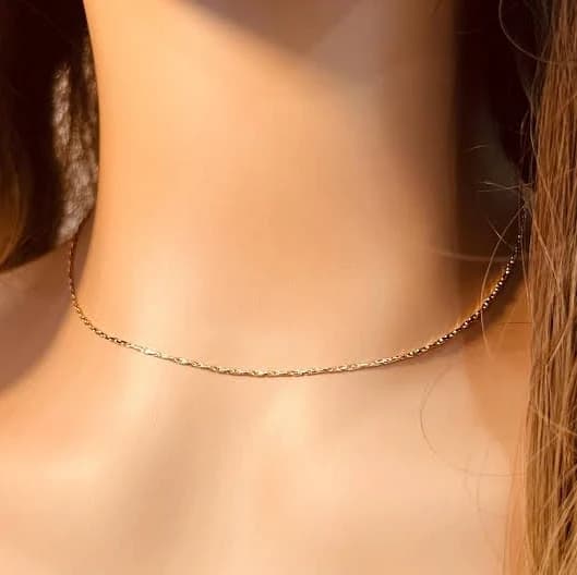 Gold Filled 0.5mm Link Necklace