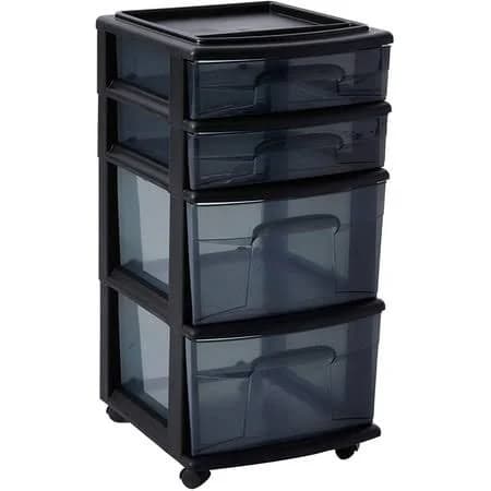 4-Tier Rolling Drawer Tower