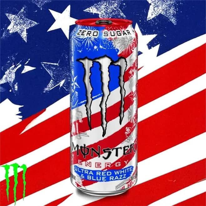 Monster Energy Ultra Red White & Blue Razz 473 ml