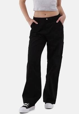 No Boundaries Women's Wide Leg Cargo Pants
