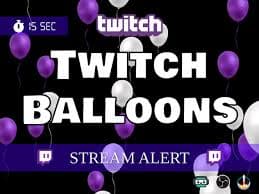 Twitch Balloons Stream Alert - Affiliate & Partner Party Fun - Animated Overlay With Transparent Background - Instant Download - 1920x1080 - Etsy
