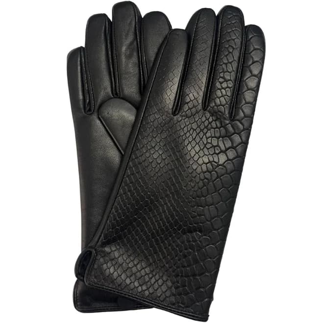 Marcus Adler Woven Genuine Leather Gloves