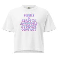 Single & Anxious Boxy Tee – Siyo Boutique