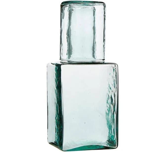 Hammered Glass Bottle and Glass Decanter