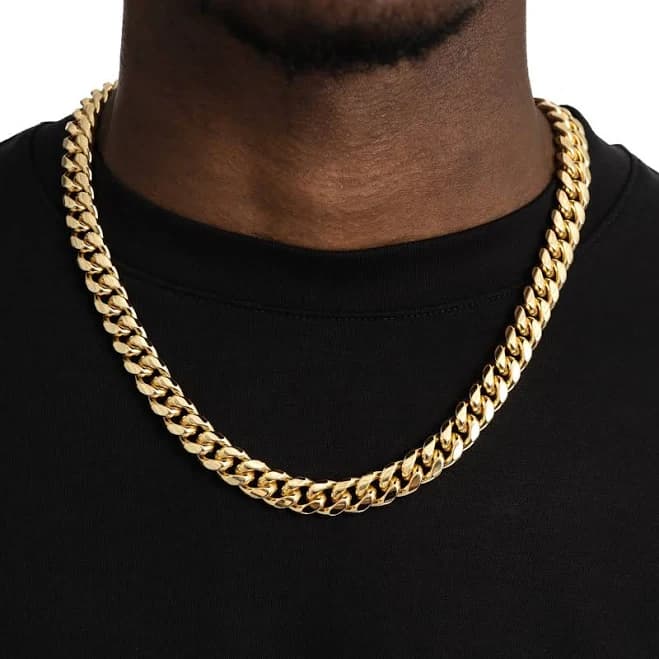 12mm Gold Cuban Link Chain