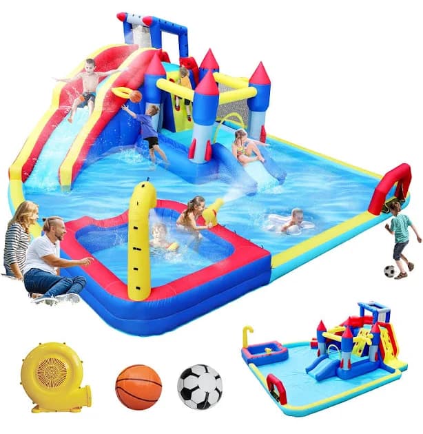 Alvantor 10 in 1 Inflatable Water Slide Bounce House