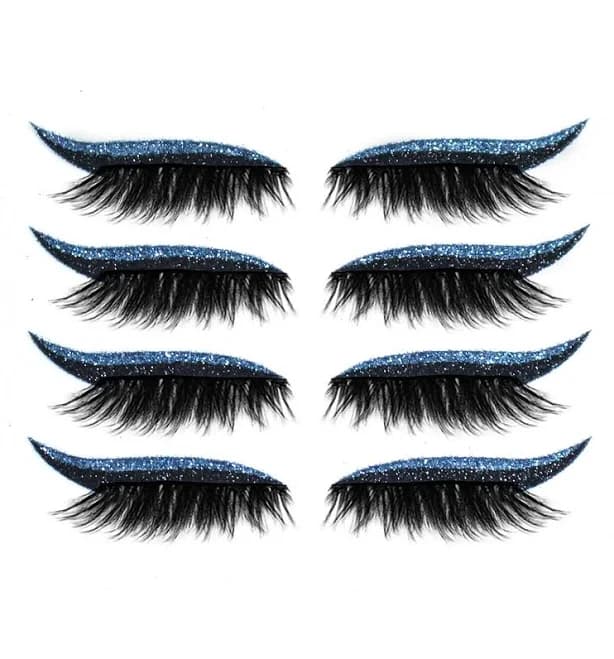 8pcs Reusable Eyeliner And Eyelash Stickers