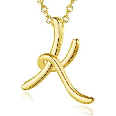 Sterling Silver K-Initial Necklace