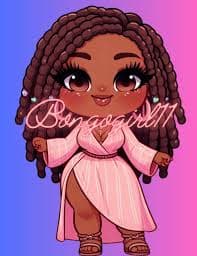 Chibi Bohemian Collection | Chibi Doll PNG| Chibi Doll Art| Chibi Doll African American| Chibi Boho Pink Dress Collection - Etsy