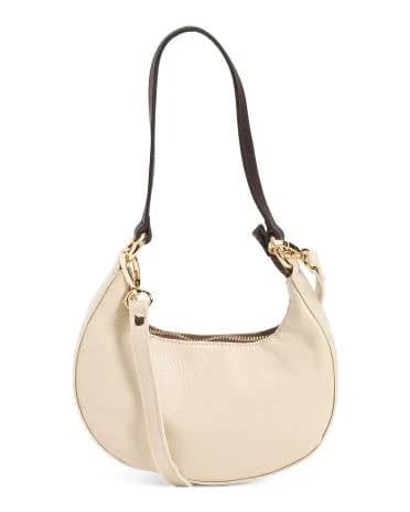 Women's Leather Half Moon Shoulder Bag