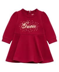 GUESS Baby Girls 2-Piece Ponte Long Sleeve Dress and Bloomer Set - Macy's