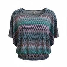 Chicos Chevron Boxy Batwing Blouse S/M | Mercari