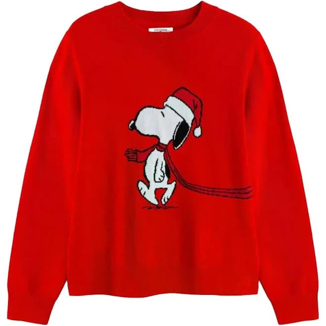 Chinti & Parker Holiday Snoopy Women Sweater - Red