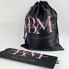 Custom size logo satin wig drawstring bag large pouch hair bundle bags for silk hair package bags hair bundles