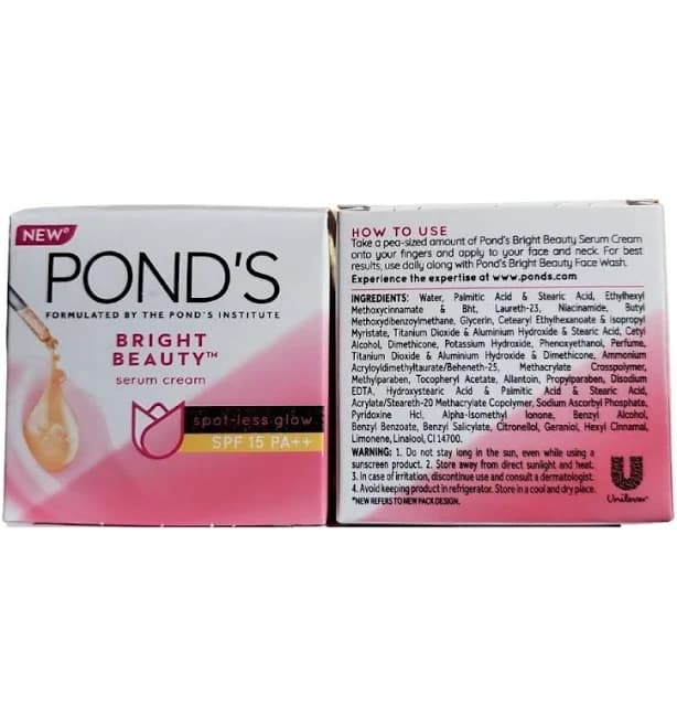 Ponds Bright Beauty Spot-less Glow SPF 15 Day Cream - 35 GM