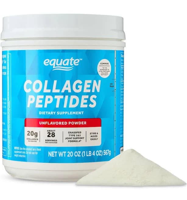 Equate Grass Fed Hydrolyzed Bovin Collagen Peptides Type 1 & 3 Dietary Supplement