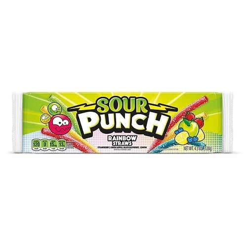 Rainbow Sour Punch Straws
