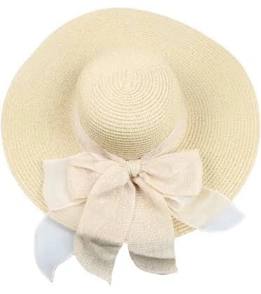 Romantic Vintage Straw Double Bow Hat
