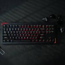 Black & Blue SK87 Minimal Keyboard: Sleek | Kawaiikeycaps