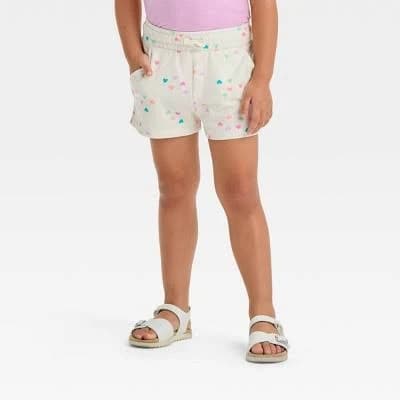 Cat & Jack Toddler Hearts Knit Shorts