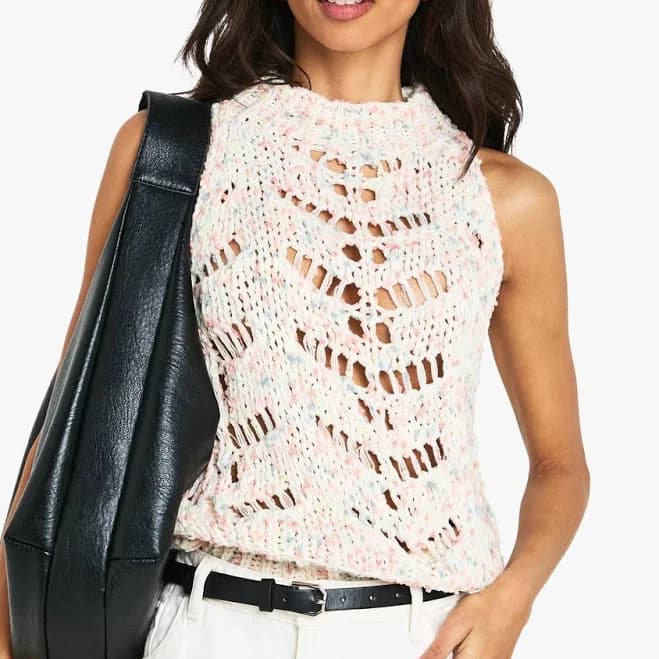 Boohoo Women's High Neck Sleeveless Knitted Top
