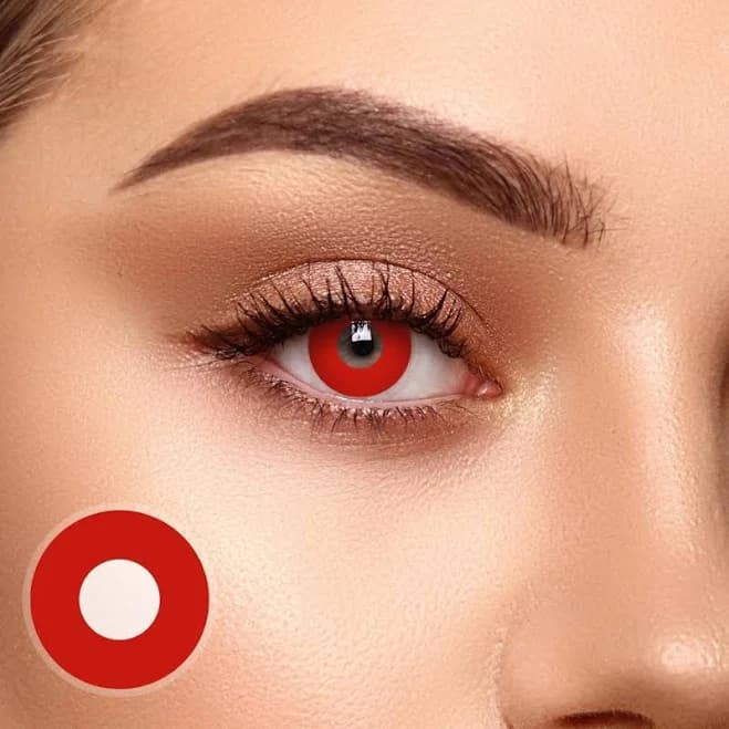 TTDeye Pure Red Yearly Disposable Contacts