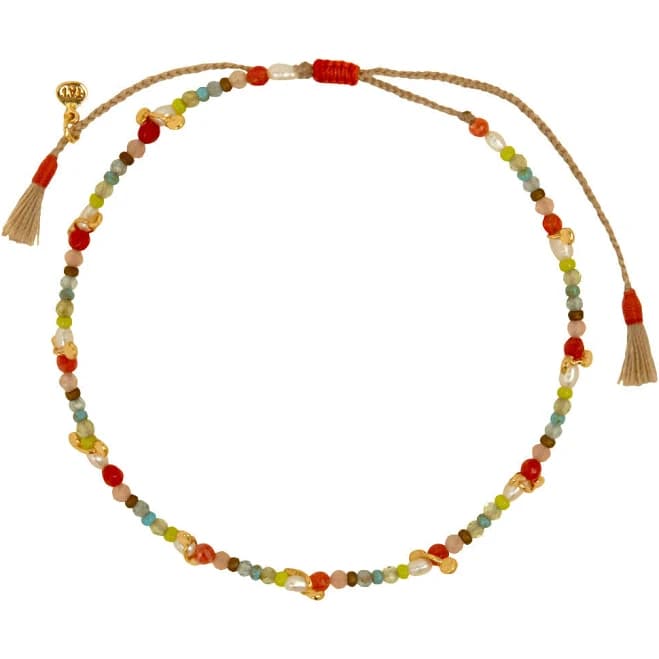 Tai Multi Gem Beaded Charm Bracelet