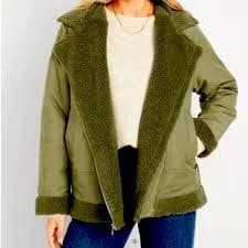 Sherpa lined Utility Jacket, Women's XS Petite
