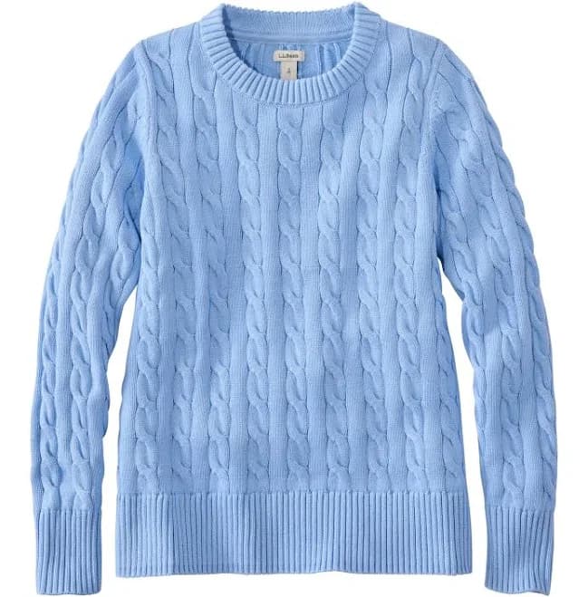 L.L.Bean Women's Cable Crewneck Sweater