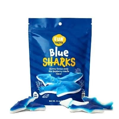 Blue Sharks Gummy Marshmallow Candy