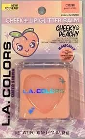 LA Colors Peach Scented Cheek + Lip Glitter Balm & TINT Cheeky & Peachy