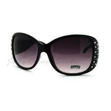 Women's Fashion Sunglasses Oversize Thick Frame Rhinestones | eBay