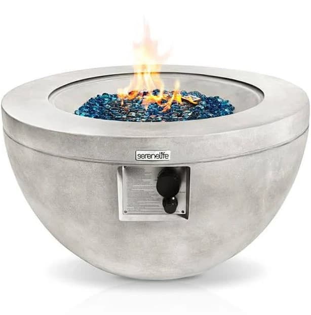 SereneLife Outdoor Propane Fire Pit Table