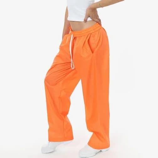 Los Angeles Apparel Lightweight Nylon Taffeta Wide Leg Pants