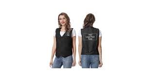 TopTie Custom Uniform Unisex Button Vest For Supermarket Clerk Volunteer-Black-S at Amazon Men's Clothing store