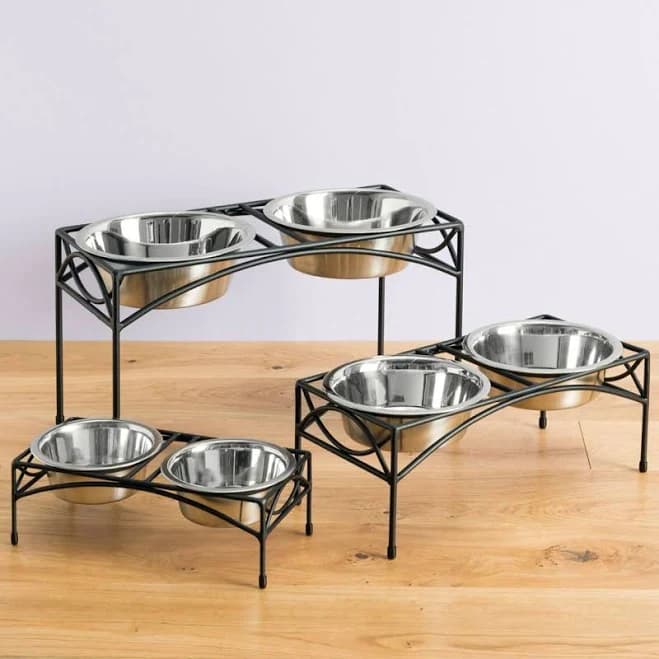 pets stop Regal Double Elevated Feeder