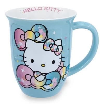Hello Kitty Pastel on Rainbow Wide Rim Ceramic Mug