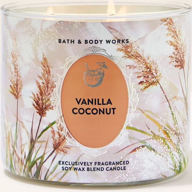 Bath & Body Works Vanilla Coconut 3-Wick Candle