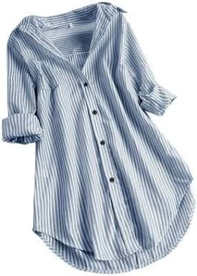 Women's Oversized Striped Button Down Shirt