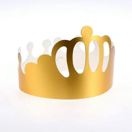 12 Pcs Golden Paper Crown Hats