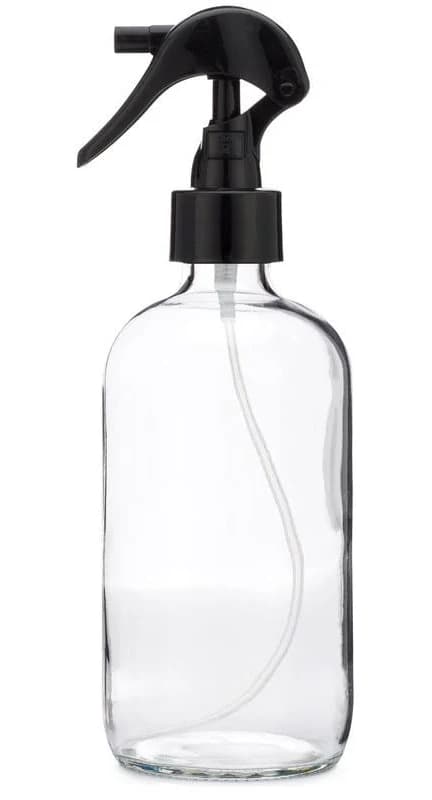 Apothecary Glass Mist Spray Bottle with Black Mist Nozzle
