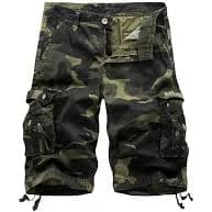 TRGPSG Men's Cargo Shorts Multi-Pocket Below Knee Cotton Work Shorts - 32 / A083 Armygreen Camo