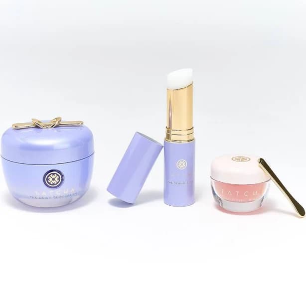 Tatcha The Dewy Skin Cream, Serum Stick, & Kissu