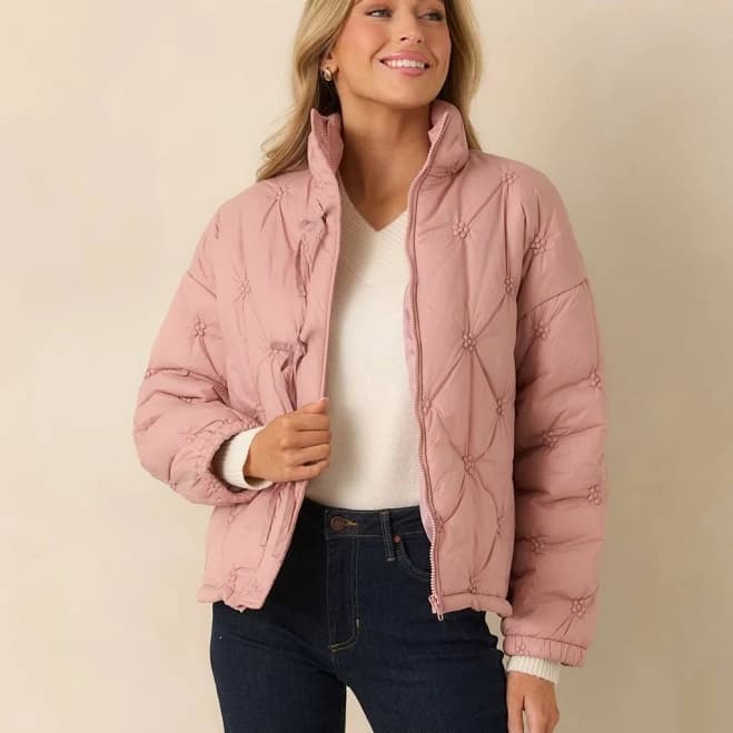 Red Dress Women's Quilted Puffer Jacket