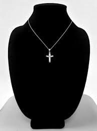 White Gold Irish Claddagh Cross Pendant Necklace