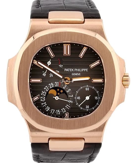 Patek Philippe Nautilus Moon Phase Rose Gold Watch 5712R-001