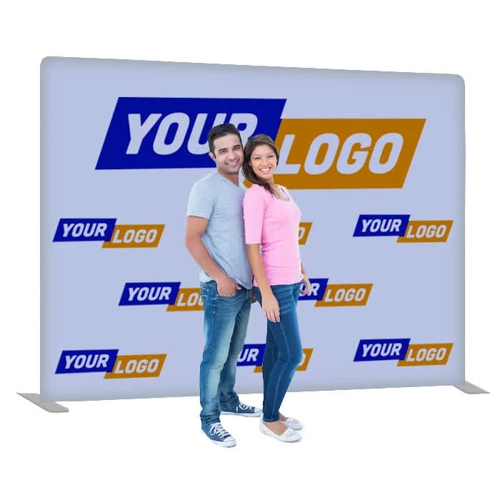 10 ft. Straight Tension Fabric Step and Repeat Backdrop Graphic Package